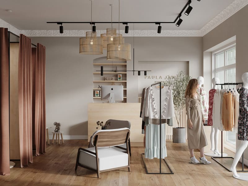 bảng giá thi công shop thời trang - 1